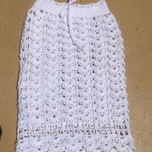 Handmade crochet beach swimsuit pencil skirt